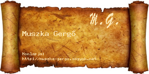 Muszka Gergő névjegykártya